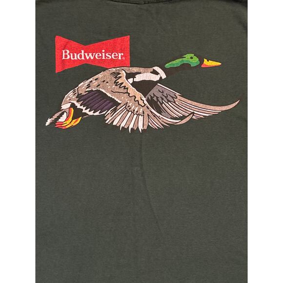 Budweiser x RSVLTS Long Sleeve Shirt 3XL – Duck Hunting Graphic Tee Green - Picture 6 of 7